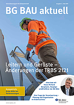 Titelbild der Zeitschrift BG BAU aktuell Heft 2-2019