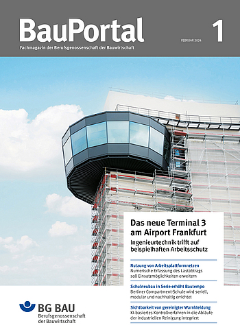 Titelbild BauPortal Ausgabe 1-2024: Das neue Terminal 3 am Airport Frankfurt