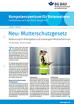 Kompetenzzentrum für Unternehmer - Fortbildung nach DGUV Vorschrift 2 "Mutterschutzgesetz" (Ausgabe 2-2018)