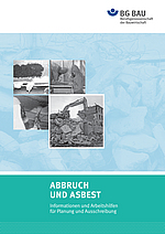 Titelbild Broschüre Abbruch und Asbest - Informationen und Arbeitshilfen für Planung und Ausschreibung
