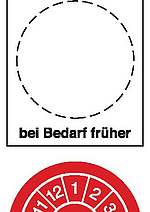 Abbildung der Prüfplakette für Arbeitsmittel H24 für 2025.