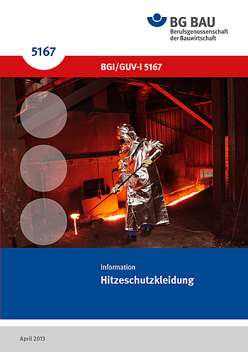Titelbild der DGUV Information 212-013 Hitzeschutzkleidung
