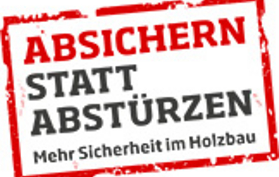 Schrift "Absichern statt abstürzen. Mehr Sicherheit im Holzbau"