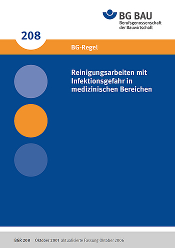 Titelbild DGUV Regel 101-017 Reinigungsarbeiten mit Infektionsgefahr