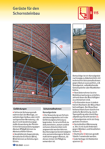 Titelbild Baustein B 115 Gerüste für den Schornsteinbau