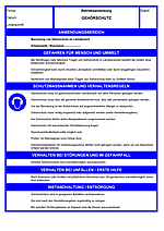 Betriebsanweisungen für Arbeitsmittel: Gehörschutz