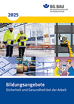 Titelbild der BG BAU Seminarbroschüre 2025