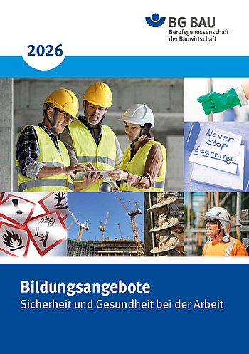 Titelbild der BG BAU Seminarbroschüre 2026