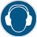 Sicherheitszeichen Gebotszeichen - Gehörschutz benutzen M003